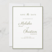Flat Save The Date kaart voor een bruiloft. (Voorkant)