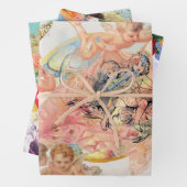 FLAT SHEET CADEAUVERPAKKING RETRO VALENTIJNSDAG ON INPAKPAPIER VEL (In situ)