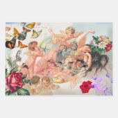 FLAT SHEET CADEAUVERPAKKING RETRO VALENTIJNSDAG ON INPAKPAPIER VEL (Voorkant)