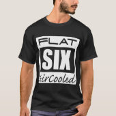 Flat six Aircooled porsche engine inspireert turbo T-shirt (Voorkant)