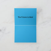 Flat Sky Blue Achtergrond voor Web & Print Bedankkaart (Binnen)