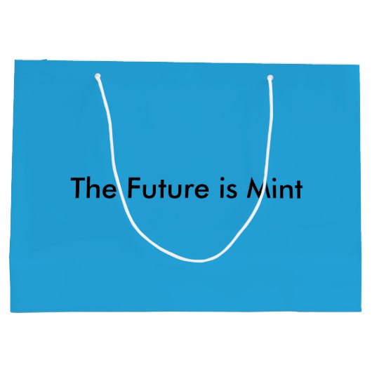 Flat Sky Blue Background for Web & Print Groot Cadeauzakje (Achterkant)