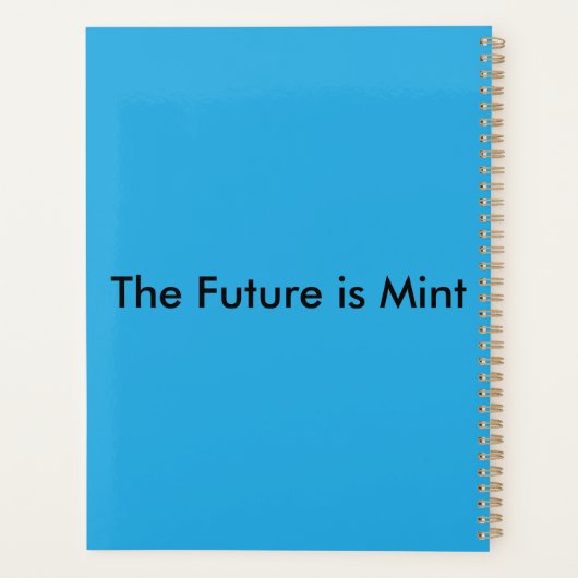 Flat Sky Blue Background for Web & Print Planner (Achterkant)