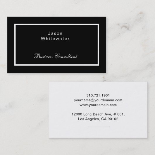 Flat Slank, elegant professioneel Visitekaartje (Voorkant / Achterkant)