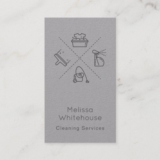 Flat Slank Modern Cleaning Services Visitekaartje (Voorkant)
