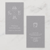Flat Slank Modern Cleaning Services Visitekaartje (Voorkant / Achterkant)