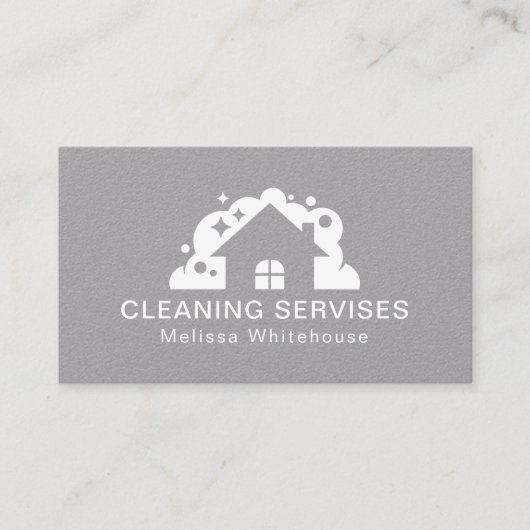 Flat Slank Modern Cleaning Services Visitekaartje (Voorkant)