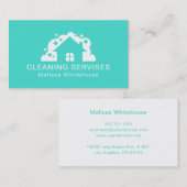 Flat Slank Modern Cleaning Services Visitekaartje (Voorkant / Achterkant)