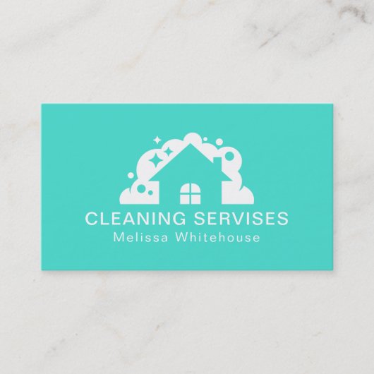Flat Slank Modern Cleaning Services Visitekaartje (Voorkant)
