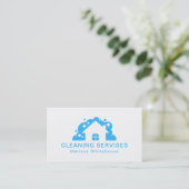 Flat Slank Modern Cleaning Services Visitekaartje (Staand voorkant)