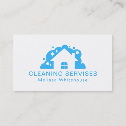 Flat Slank Modern Cleaning Services Visitekaartje (Voorkant)