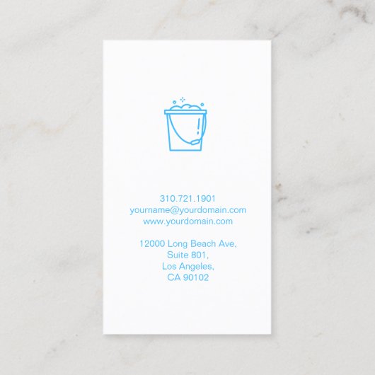 Flat Slank Modern Cleaning Services Visitekaartje (Achterkant)