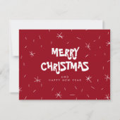 Flat Snow Logo Merry-kerstkaarten Bedankkaart (Voorkant)