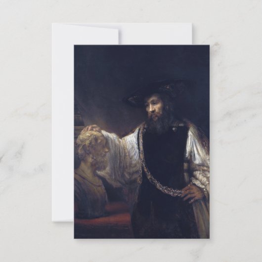 Flat Thank You Card Aristoteles met een buste van  Bedankkaart (Voorkant)