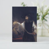Flat Thank You Card Aristoteles met een buste van  Bedankkaart (Staand voorkant)