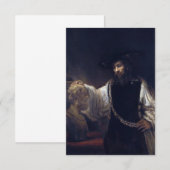 Flat Thank You Card Aristoteles met een buste van  Bedankkaart (Voorkant / Achterkant)