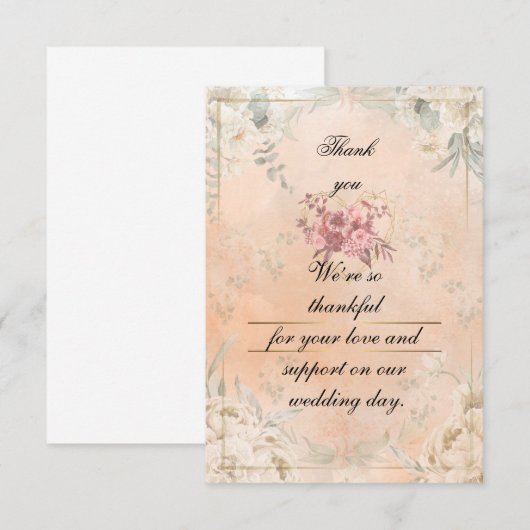 Flat Thank You Card Bedankkaart (Voorkant / Achterkant)