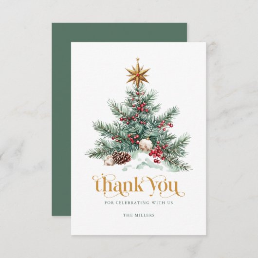 Flat Thank You Card Bedankkaart (Voorkant / Achterkant)