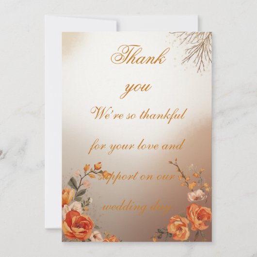 Flat Thank You Card Bedankkaart (Voorkant)