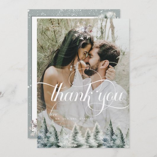 Flat Thank You Card Bedankkaart (Voorkant / Achterkant)