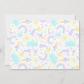 Flat Thank You Card voor de 3e verjaardag. Bedankkaart (Achterkant)