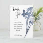 Flat Thank You Card voor de bruiloft Bedankkaart (Staand voorkant)