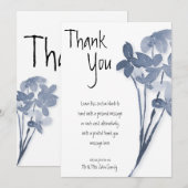 Flat Thank You Card voor de bruiloft Bedankkaart (Voorkant / Achterkant)