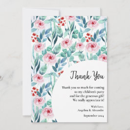 Flat Thank You Card voor een baby shower met desig Bedankkaart