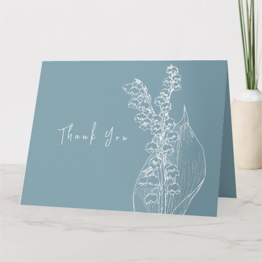 Flat Thank You Card voor een bruidsdouche. Bedankkaart (Voorkant)
