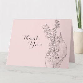 Flat Thank You Card voor een bruidsdouche. Bedankkaart