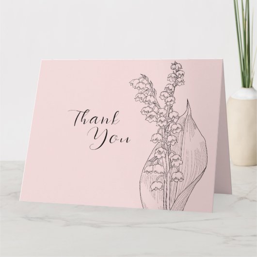 Flat Thank You Card voor een bruidsdouche. Bedankkaart (Voorkant)