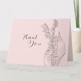 Flat Thank You Card voor een bruidsdouche. Bedankkaart