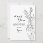 Flat Thank You Card voor een bruidsdouche. Bedankkaart (Voorkant)