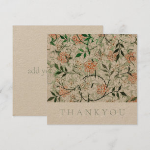 FLAT THANKJE KAART : WILLIAM MORRIS : JASMINE