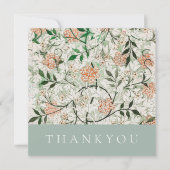 FLAT THANKJE KAART : WILLIAM MORRIS : JASMINE (Voorkant)