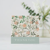FLAT THANKJE KAART : WILLIAM MORRIS : JASMINE (Staand voorkant)