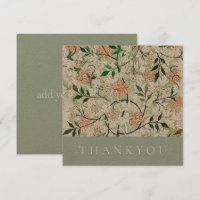 FLAT THANKJE KAART : WILLIAM MORRIS : JASMINE