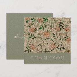 FLAT THANKJE KAART : WILLIAM MORRIS : JASMINE