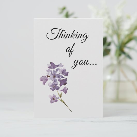 Flat Thinking of You Bloemen Kaart (Staand voorkant)