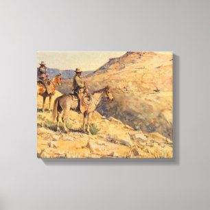 Flat-Top Riders door Edward Borein Canvas Afdruk