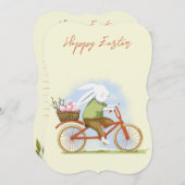 Flat vakantie Kaart "Happy Easter" . (Voorkant / Achterkant)