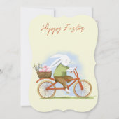 Flat vakantie Kaart "Happy Easter" . (Voorkant)