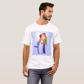 flat-valentijn-s-day-koppel T-Shirt (Voorkant volledig)
