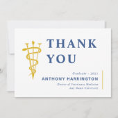 Flat Veterinary Symbool Blue Maize Bedankkaart (Voorkant)