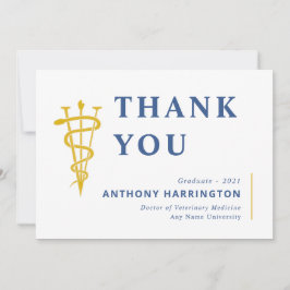Flat Veterinary Symbool Blue Maize Bedankkaart
