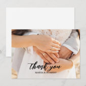 Flat Wedding Dank u kaarten (Voorkant / Achterkant)