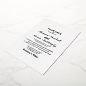 Flat Wedding Folie Uitnodiging (Gedraaid)