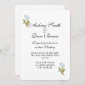 Flat Wedding Invitation Matte, Enve Kaart (Voorkant / Achterkant)