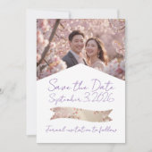 Flat Wedding Save The Date Kaart (Voorkant)