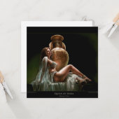 Flat Wenskaart met koningin van Sheba door Linz Kaart (Voorkant / Achterkant in situ)